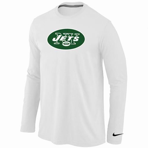 Nike New York Jets Team Logo Long Sleeve NFL T-Shirt - White